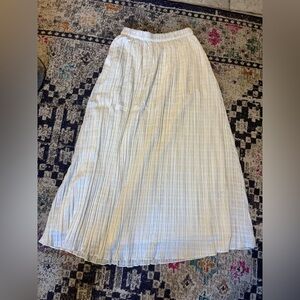 NWT Zara Cream Maxi Pleated Skirt